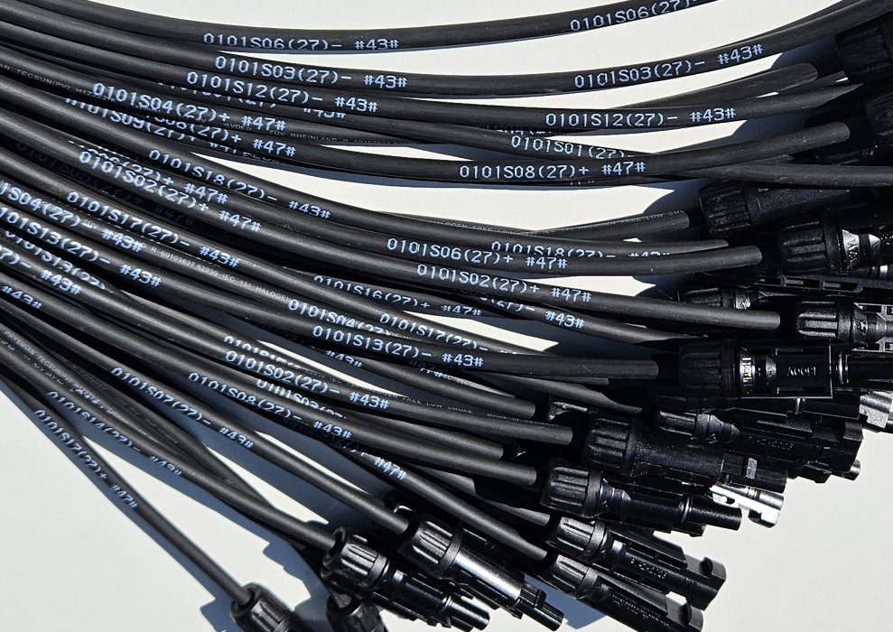 Dauerhaft lesbare Beschriftungen auf DC-Kabeln